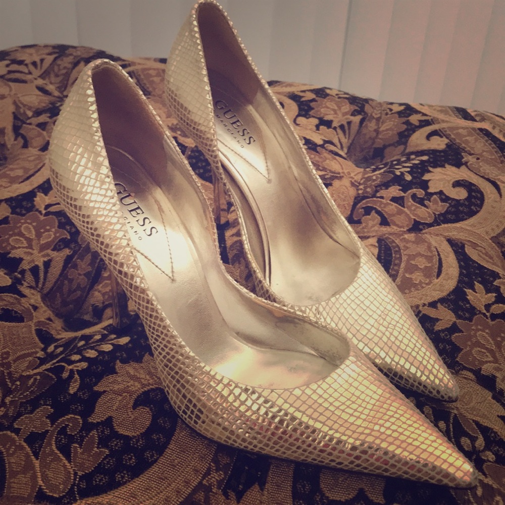 Gold Guess High Heels